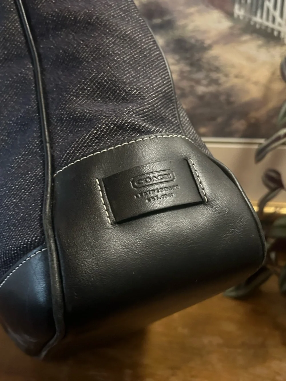 Vintage Coach Y2K Denim Small Tote - Picture 7 of 16